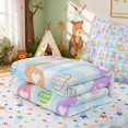 thumbnail image 5 of Erosebridal Bunny Zipper Twin Comforter Sets with Fitted Sheet and 2 Pillowcases for Boys Girls, Easter Eggs Zipper Bedding Set, Stars Reversible, 5 of 7