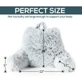 thumbnail image 2 of Cheer Collection Fluffy Reading Pillow - Long Shaggy Hair TV and Gaming Pillow with Armrest, 2 of 5