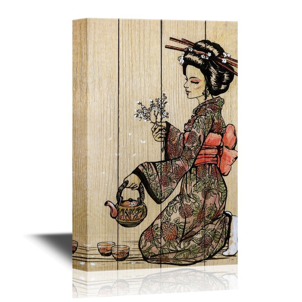 wall26 Japanese Culture Canvas Wall Art Traditional Japanese Woman