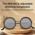 thumbnail image 3 of Visland Lunettes Rondes Polarisées avec Verres Filtrants ND 1-9 Vitesses Teinte Réglable Lunettes de Soleil Protection UV Hommes Plage Pêche Conduite Cyclisme Lunettes Lunettes, 3 of 8
