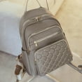 thumbnail image 4 of Stylago Women's Mini Backpack Purses Fashion Multiple Zipper Schoolbags Ladies Small Nylon Travel Daypack with Back Pocket Brown, 4 of 6