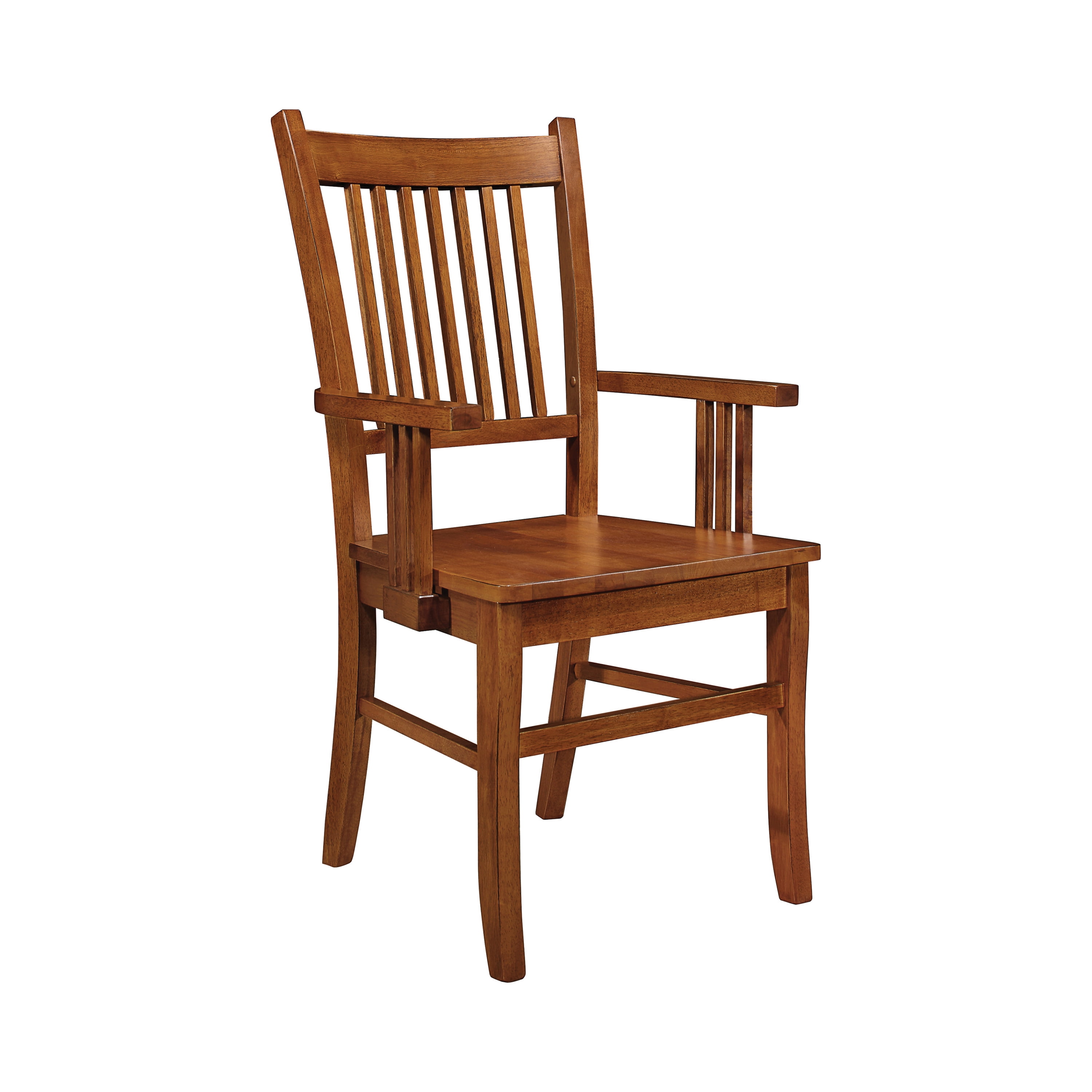 Coaster Everyday Marbrisa Slat Back Arm Chairs Sienna Brown Set Of 2 Walmart Com Walmart Com