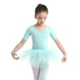 thumbnail image 4 of iiniim Toddler Girls Tutu Dress Ballet Dance Leotard Short Sleeves Tulle Dress Gymnastics Bodysuit, 4 of 7