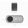 thumbnail image 3 of Reloj de superficie de espejo con altavoz multifuncional compatible con Bluetooth (negro) Likrtyny Libre de BPA, 3 of 4