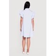 thumbnail image 3 of Women's Pinstripe Tiered Ruffle Sleeve Shirt Dress, 3 of 3