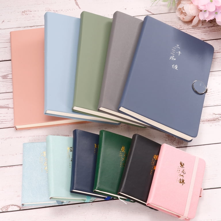 4Pcs A6 Pocket Notebook, Small Hardcover Notebook With Pen Holder, 3.7"x5.7" Mini Journal Notebook, Notebook Lined Journal Notebook Notepads 160 Pages For Office, Home (Black
