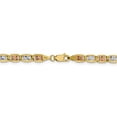 thumbnail image 3 of Primal Gold 14 Karat 4.65mm Tri-color Gold Pave Valentino Chain Necklace, 3 of 5