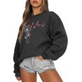 thumbnail image 1 of 2023 Chandail en Molleton de Mode pour Femmes 50 % de Rabais Liquidation Mode Décontractée Manches Longues Col Rond Imprimé Chandail en Molleton Dames Hauts Blouse, 1 of 3