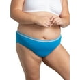 thumbnail image 4 of Fit for Me by Fruit of the Loom Women's Plus Size Cotton Hi-Cut Brief Underwear, 6-Pack, 4 of 9