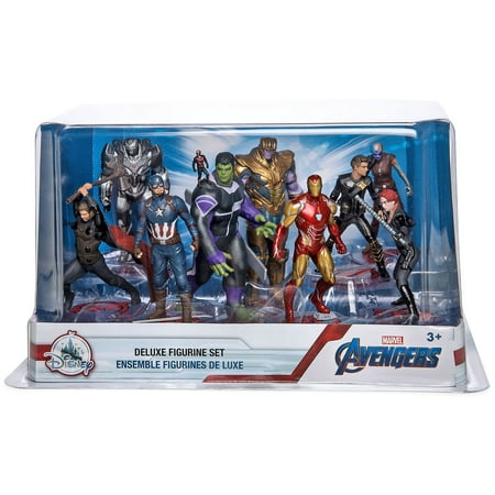 Marvel Avengers Endgame 9-Piece Deluxe PVC Figure Play Set [Captain America, Iron Man, Thor, Hulk, Black Widow, War Machine, Thanos, Nebula, Hawkeye & (Best Black Pants For Curvy Figure)