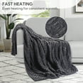 thumbnail image 3 of SUNNY HEAT Low Wattage Electric Heated Blanket, 50'' x 60'' Flannel, Soft and Lightweight, Light Grey, 3 of 6