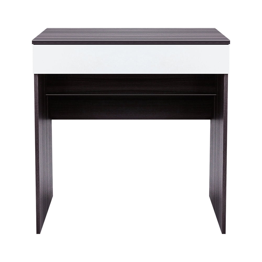 Lowestbest Makeup Vanity Set, Dressing Table with Flip up Mirror and Hidden Storage Box, Ebony&White Lowestbest Makeup Vanity Set, Dressing Table with Flip up Mirror and Hidden Storage Box, Ebony&White