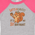 thumbnail image 4 of Inktastic 1st Birthday Squirrel Let's Go Nuts Party Theme Boys or Girls Baby Bodysuit, 4 of 5