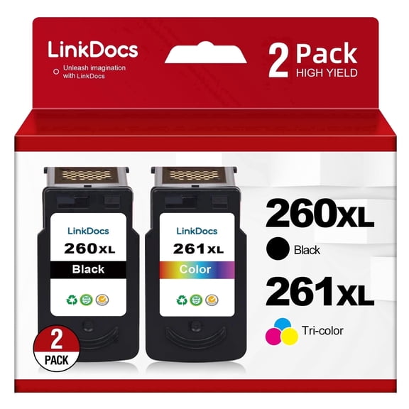 260XL 261XL Ink Cartridge for Canon Ink 260 261 for Canon 260/261 Ink for Canon TS5320 TS6420 TR7020 Printer (Black, Tri-Color)