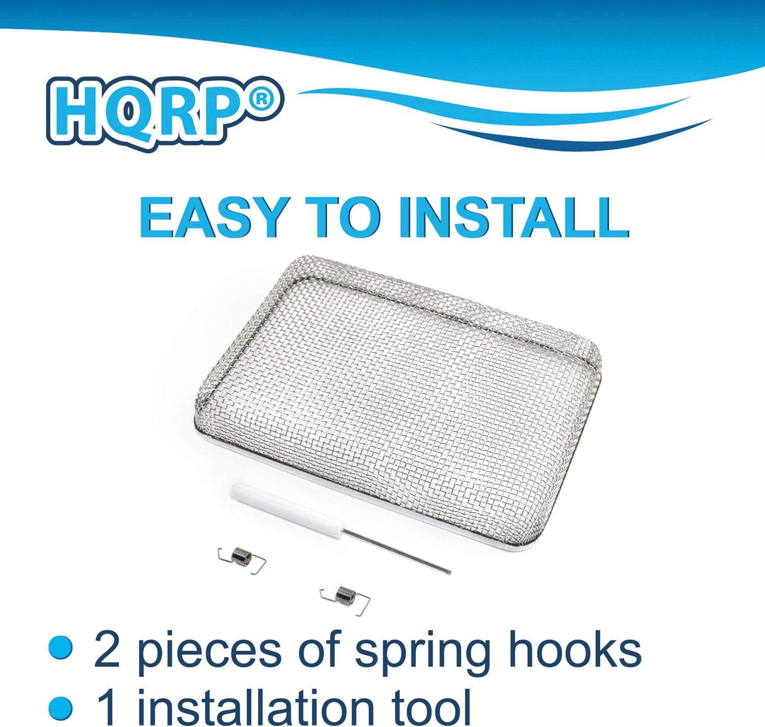 HQRP 2-Pack 5.9"x8.5" RV Furnace Water Heater Vent Cover Flying Bug Insect / Rodent Screen w/ Installation Tool Replacement for Camco 42145 WH-500