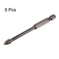thumbnail image 3 of Unique Bargains 5pack Titanium Masonry Drill Bit, 6mm Concrete Drill Bits Triangle Drill Bit with 1/4' Hex Shank, 3 of 6