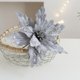 thumbnail image 5 of Adornos navideños, adornos navideños, regalos navideños, polvo de franela de alta calidad, simulación de flores navideñas, decoración para árbol de Navidad, colgante, flores artificiales, 5 of 6