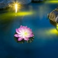 thumbnail image 5 of Ikohbadg LED Solar Floating Lotus Pool Light Water Sensing Lotus Garden Lamp Decor Diwali Festival River Lantern Blessing, 5 of 6