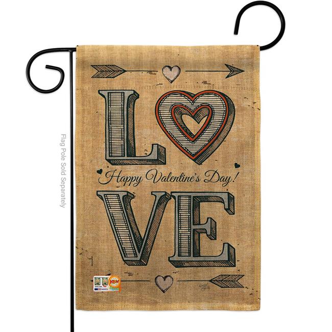 Breeze Decor Va G Ip Db D Us19 13 X 18 5 In Classic Love Burlap Spring Valentines Impressions Decorative Vertical Double Sided Garden Flag Walmart Com Walmart Com