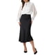 thumbnail image 2 of BLUSA DE SATÉN PARA MUJERES CHIC DE OFICINA CON ESCOTE EN FORMA DE LLAVE Y MANGAS LARGAS DE CHIFFON L BLANCA, 2 of 6
