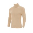 thumbnail image 2 of Mens Turtleneck Sweaters Long Sleeve Slim Fit Ribbed Knit Thermal Pullover Sweater, 2 of 9