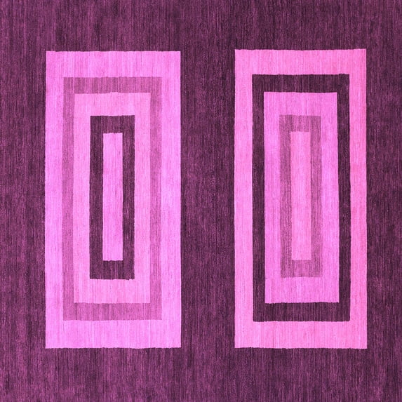 Ahgly Company Indoor Square Abstract Purple Modern Area Rugs, 6' Square