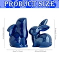 thumbnail image 3 of Ceramic Bunny Ornament Elegant Pair Decor Living Room Study Shelf Coffee Table Housewarming Gift, 3 of 8