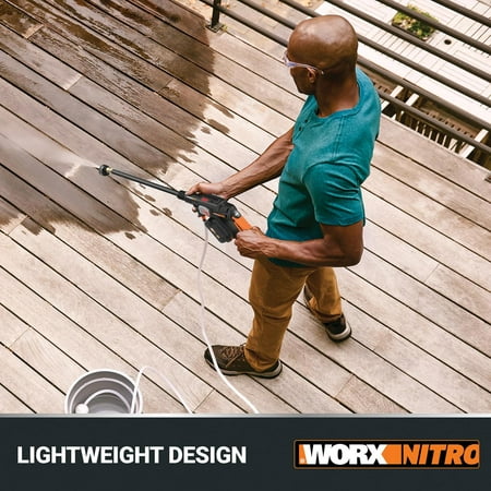 WORX - Nitro 20V Brushless Hydroshot up to 710 PSI at 1.0 GPM (1 x 4.0Ah Battery and 1 x Charger Included) - Black