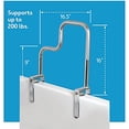 thumbnail image 4 of Carex Tri-Grip Bathtub Rail with Chrome Finish - Bathtub Grab Bar Safety Bar For Seniors and Handicap - For Assistance Getting In and Out of Tub, Easy to Install on Most Tubs, 4 of 6