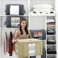 thumbnail image 4 of AZXY Clothes Storage Containers Clearance,Clothes Storage Box for Home,Closet Organizer Bins,Stackable Clear Heavy Duty Large Blanket Bags with Zipper, 4 of 6
