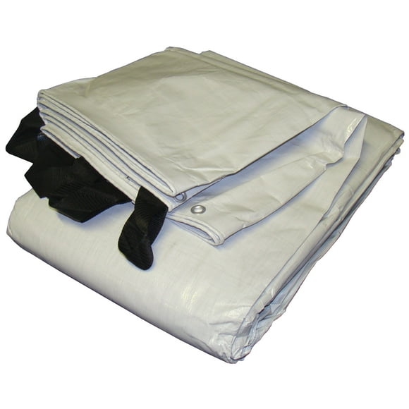 18' x 30' White & Black Reversible Extra Heavy Duty Tarp