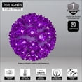 thumbnail image 2 of Wintergreen Lighting LED Starlight Sphere, LED Light Ball Sphere Light, Christmas Light Ball, Christmas Decoration (70 Lights, 6", Purple), 2 of 4