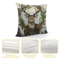 thumbnail image 4 of COMIO  Home Decoration Throw Pillow Covers Birch Tree Forest with a Woodland Christmas Deer Pillowcases Square Two Sides Print, 4 of 5