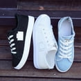 thumbnail image 4 of EaseDay Women's Loafers and Slip-Ons Canvas Sneakers Lightweight Casual Shoes for Women Lace Up Flat Walking Shoes Everyday Fashion Footwear, 4 of 9