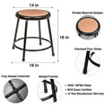 thumbnail image 3 of Hampden Furnishings Flynn Collection 18" Masonite/Steel Science Stools, Black, Pack of 2, 3 of 6