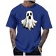 thumbnail image 1 of Blusas y camisas de manga corta y cuello redondo para hombre. Blusas/camisetas de manga corta con cuello redondo y estampado de Halloween para hombre. Blusa para hombre., 1 of 4