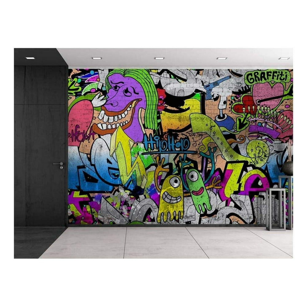 Wall26 Colorful Graffiti Large Wall Mural, Removable Peel and Stick