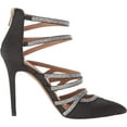 thumbnail image 6 of Jessica Simpson Parminda 2 Black Pointed Toe Stiletto Heel Strappy Fashion Pumps (Black, 11), 6 of 6