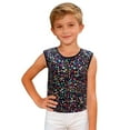 thumbnail image 5 of Gunia Girls Sequin Top Glitter Sleeveless Dance Blouse Performance Dancewear Party Sparkly Tops For Girl Black, 5 of 6