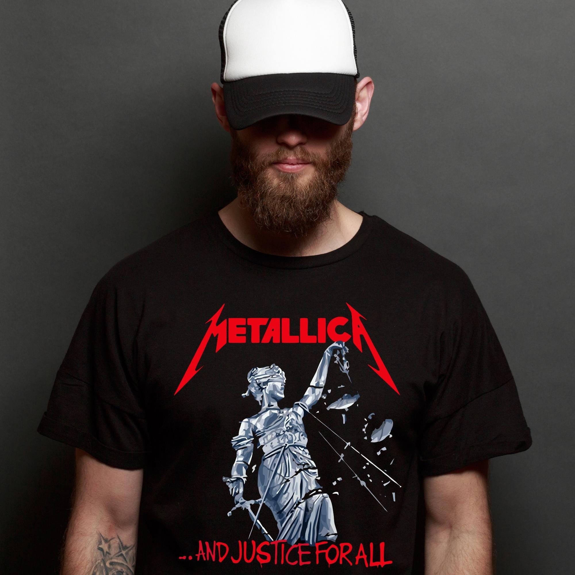 Vintage Meta.llica T-Shirt • 80s Justice For All Tour Band Tee