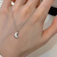 thumbnail image 5 of Croissant Inspired Necklace For Women Eye Catching Croissant Necklace Adornment Dainty Clavicle Chain Neck Accessory, 5 of 5