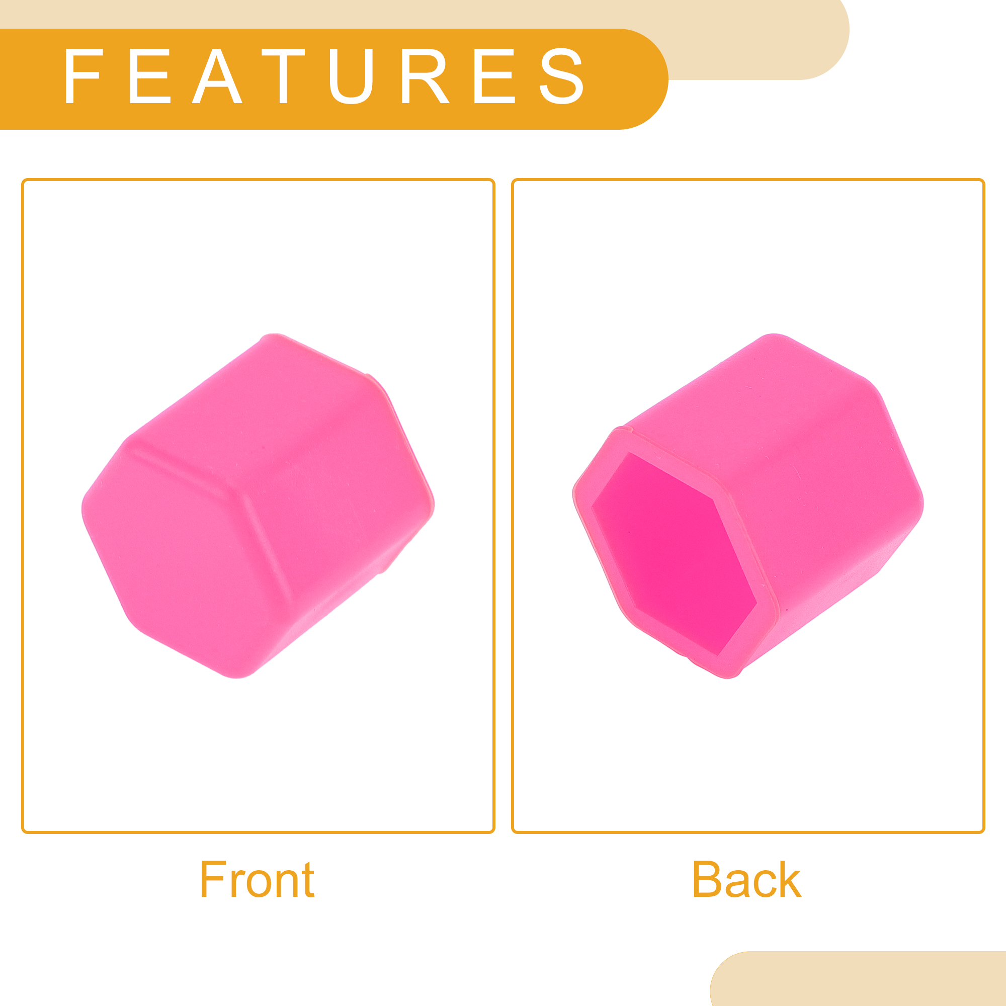 Unique Bargains 20 Pcs Wheel Lug Nut Bolt Cap Cover Protection Silicone Fluorescent Pink