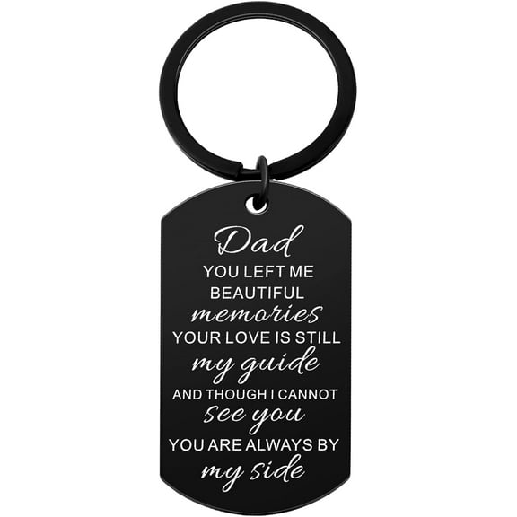 Dad Memorial Gifts For Loss Of Father-Remembrance Sympathy Gift For Dad Keychain In Memory Of Daddy Grieving