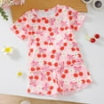 thumbnail image 2 of KPOPLK Baby Girl Clothes Toddler Summer Outfits Cute Bow Print T Shirt + Shorts 2pcs Set 6 Months 5 Years Old(Pink#1,0-6 Months), 2 of 9