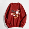thumbnail image 2 of NMMUED Halloween Womens Sweatshirt, Halloween T Shirts for Women, Womens Fall Clothing, Fall Clothes for Women, Cute Tops for Women, Vintage Halloween Shirt, Red M, 2 of 6