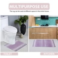 thumbnail image 7 of Home Weavers Gradation Rug Collection 100% Cotton Non-Slip Bathroom Rug Set Machine Washable Bathroom Rug-17"x24", Bath Rug- 21"x34", U Shaped Contour- 20"x20", Purple Color 3 Piece Bath Rug set, 7 of 7