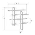thumbnail image 3 of Ada Home Decor Furniture 47.24" 4 Tier Burgundy Will Modern Wall Shelf, 3 of 3