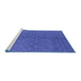 thumbnail image 2 of Ahgly Company Machine Washable Indoor Square Oriental Blue Industrial Area Rugs, 7' Square, 2 of 4