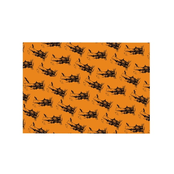 Halloween Themed Decorative Wrapping Paper Roll for Gifts and Crafts Orange 70cm