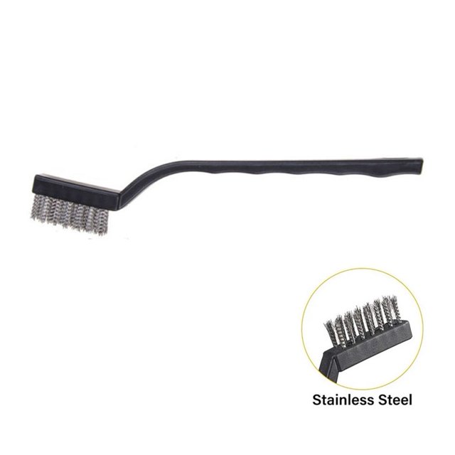 1Pc Stainless Steel Copper Nylon Wire Brush Rust Scrub Remove Cleaning Tools Manual Cleaning Maintenance Tool Stainless Steel